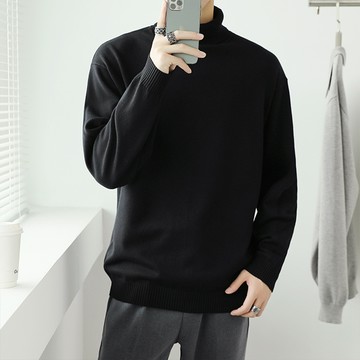彈力高領毛衣 / 韓款1:1打版訂製 / 高級面料使用 / 微寬鬆 / 8色 / M到4XL【QTJBY835】