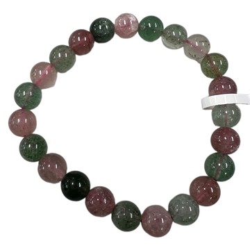 草莓晶圓珠手珠 愛心造型 8.5mm直徑  顏色隨機