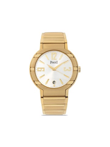Piaget - 2000s pre-owned Polo 38mm - unisex - 18kt Yellow Gold - One Size - Silver