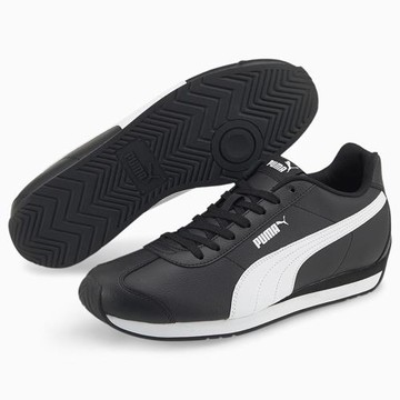 PUMA Turin 3 男鞋 女鞋 休閒 復古 皮革 情侶款 黑 白【運動世界】38303705