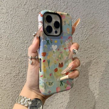 抽象水果適用蘋果17promax手機殼iPhone16pro卡通15pro女13可愛14