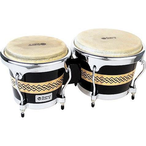 LP Performer Series Conga 3-Piece Set with Free Bongos Black Natural Chrome Hardware