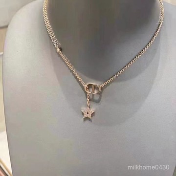 💛限時下殺💛【1755人收藏】s925純銀星星CD字母項鏈女小衆輕奢英文五角星cd鎖骨鏈高級時尚款