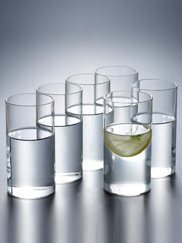 透明玻璃水杯套裝家用夏季耐熱高溫茶杯辦公室男簡約待客牛奶杯子