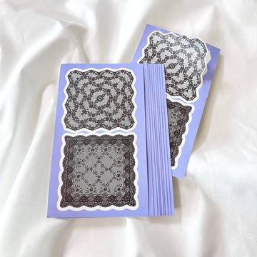 剪裁黑色蕾絲貼紙