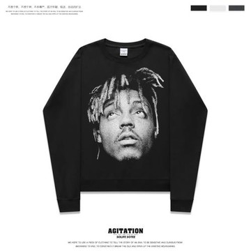 搖滾嘻哈說唱rap秋冬圓領高街男女衛衣長袖新款ins潮牌休閑上衣bf