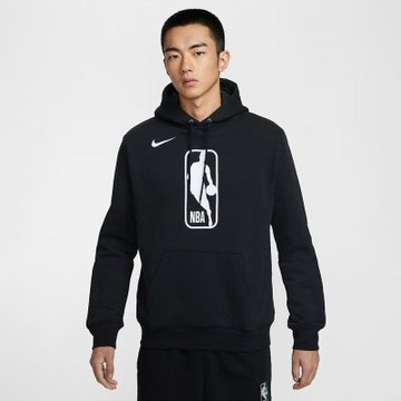 NIKE 長袖上衣 男 帽T NBA 加絨 AS N31 MNK CLUB HDY PO LOGO 黑 HM5896-010(2S4676)