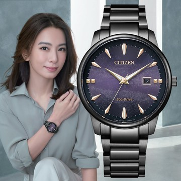 CITIZEN星辰 PAIR系列 光動能 時尚腕錶 39.2mm / BM7595-89X