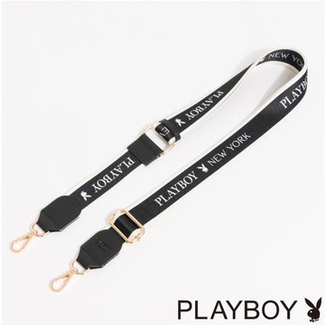 PLAYBOY - PLAYBOY織帶背帶 背帶系列 - 黑色