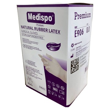 MEDISPO 無粉檢診滅菌手套 8號  50個