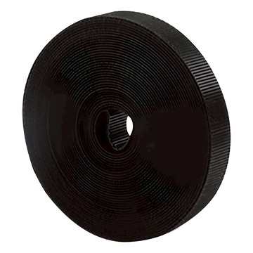 導線駭客 萬用裁剪魔鬼氈束帶/電線收納綁帶 5M 黑  1捲