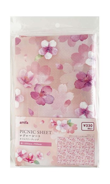 【100 Life Japan Can Do】春戀櫻花-野餐墊(1入)