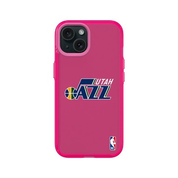 iPhone 15 Clear 粉漾桃 - NBA - Logo-猶他爵士 Utah Jazz - Light