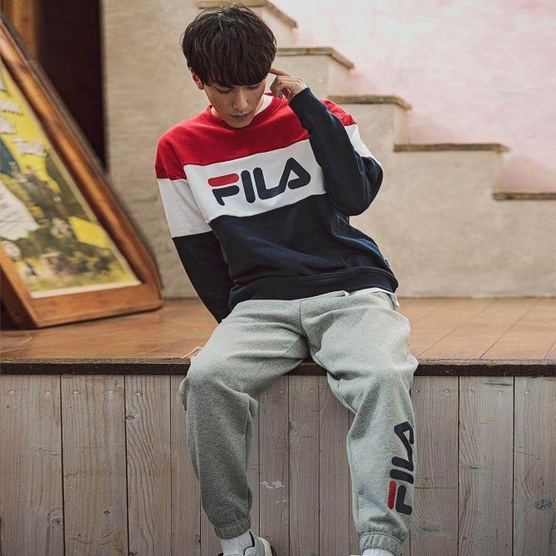 FILA フィラ カラーブロックトレーナー メンズ かっこいい おしゃれ