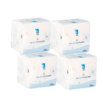 ITO 伊藤 洗臉巾補充包 100片 防塵包裝替換用  白色  4包