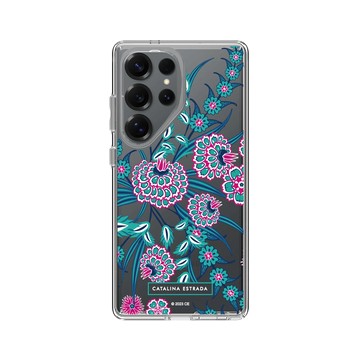 Galaxy S25 Ultra Clear 透明 - Catalina Estrada - Blue and Pink Flowers