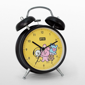 官方授權 BT21想和你靠近一點打鈴鬧鐘 -霧面黑