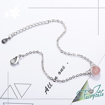 【伊飾童話】草莓貓咪＊水晶珠銅電鍍手鍊