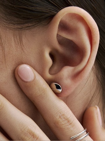 dashbrand DJ03 弧形耳釘 (極簡飾品) 耳環 極簡 純銀 silve