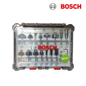 德國BOSCH 博世 裝修邊刀組 修邊刀15件組 雕刻刀 6mm柄 路達 雕刻修邊機 2607017471