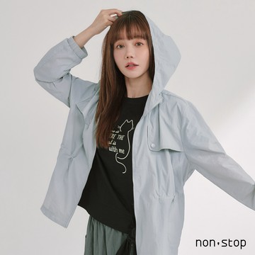 non-stop 輕量防曬抽繩連帽外套-2色