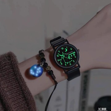 十二星座手錶學霸考試男女初中小學生潮流簡約防水夜光兒童石英錶 99購物節