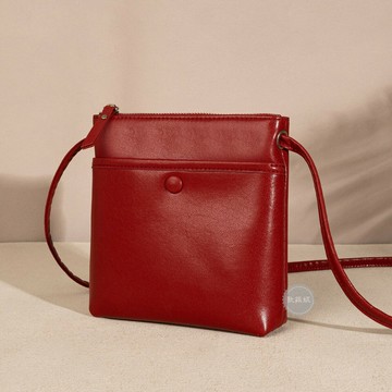 歌菲妮2025新款包包女休閑百搭真皮女包復古單肩斜挎包時尚手機包 鑫弘-素時衣櫥