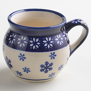 波蘭陶 雪白冰花系列 胖胖杯 220ml 波蘭手工製