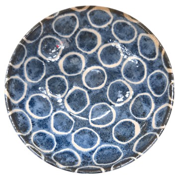 AWASAKA 粟坂 筆青陶瓷麵碗，約φ21.5xH8 cm  百丸  1個