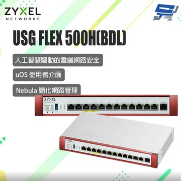 昌運監視器 ZYXEL 合勤 USG FLEX 500H(BDL) (USG FLEX500H BDL) 防火牆
