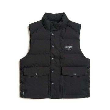 EDWIN 男款 休閒防寒背心 (黑色) #背心
