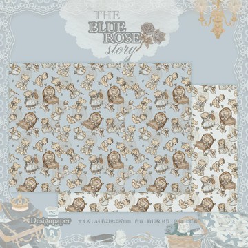 Cherish365【The Blue Rose Story】A4 設計紙 10張 CHO566
