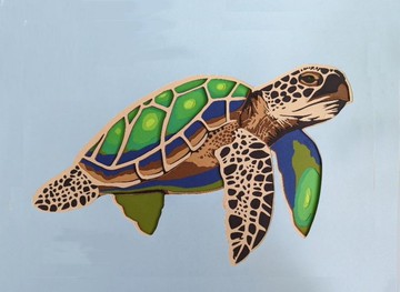 海龜 紙雕牆壁掛畫