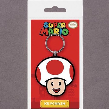 【Paladone UK】任天堂超級瑪利歐 經典奇諾比奧 進口鑰匙圈 橡膠鑰匙圈掛環