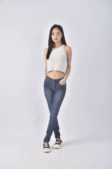 (M) uniqlo丹寧牛仔藍色長褲