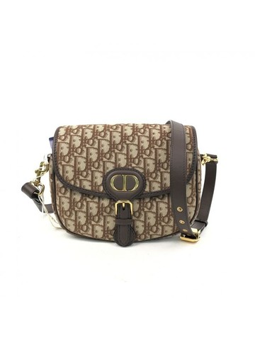 dior 棕色 Bobby Bag 老花帆布馬鞍斜背包 肩背包 馬鞍包