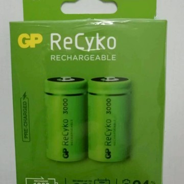 【GP 超霸 】5700/3000mAh 1號/2號2入 Recyko 低自放 充電電池 低自放 即買即用