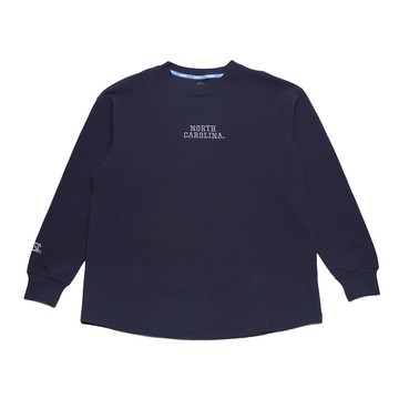 NCAA 長T 深藍 華夫格 北卡LOGO 休閒 薄長T 中性 7355100780