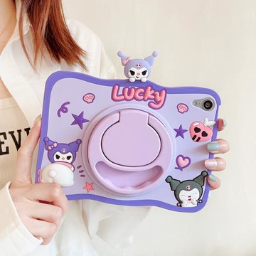 解壓屁屁庫洛米360旋轉iPad11保護殼10.2第9代可愛卡通Mini7防摔Air76平板套適用蘋果11寸Pro2025硅膠9.7全包