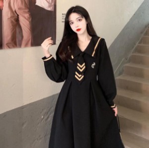 制服 体型カバー 通学 フリル 秋 レディース ワンピース 学生服 可愛い セーラー ワンピース 冬 長袖 女子高生 ワンピース ワンピ 可愛い 通販 Lineポイント最大1 0 Get Lineショッピング