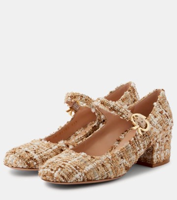 Gianvito Rossi Mary Ribbon 45 bouclé Mary Jane pumps