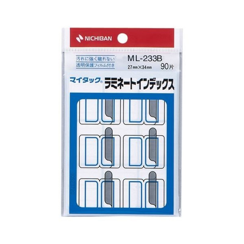 新着商品 ニチバン マイタックラベル ラミネートカラー６色 ７２片入