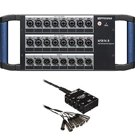 PreSonus NSB 16.8-16 x AVB-Networked Stage Box Bundle with Hosa Technology SH 8X0 Sub Snake Station