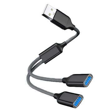 Hensen 2合1多功能擴展轉換OTG傳輸線 USB款  1個  黑色  12cm