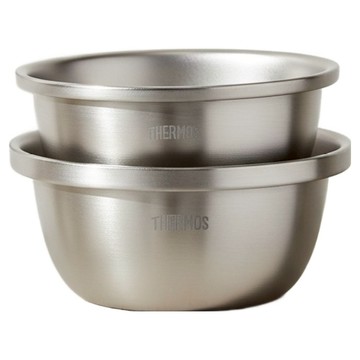 THERMOS 膳魔師 多功能料理盆 KCC-807 SUS 304不銹鋼 1.3L/3.0L  18 + 24cm  2個