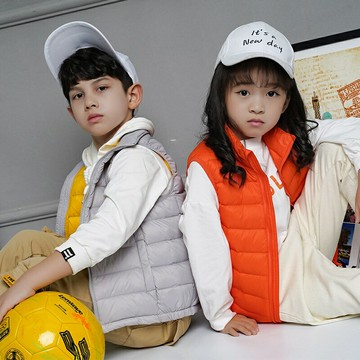 【90白鴨絨】兒童羽絨馬甲 輕薄羽絨服 寶寶背心 中大童外套 保暖馬甲 秋冬坎肩 輕盈蓬鬆 鎖溫透氣 男女童通用 幼兒園日常穿著