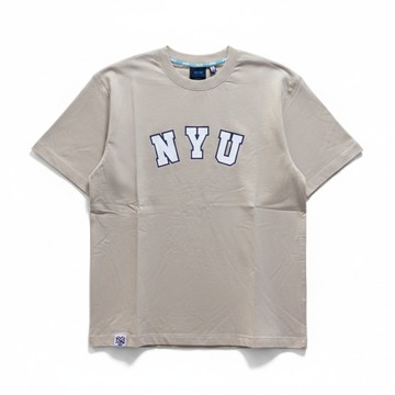 NCAA 短T 淺卡其 NYU 學校縮寫 短袖 上衣 中性 7625101531