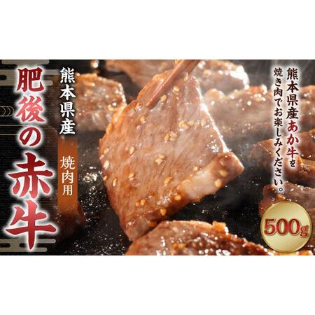 ふるさと納税 肥後の赤牛 焼肉用 約500g 牛肉 赤牛 焼き肉 やきにく 冷凍 熊本県菊陽町