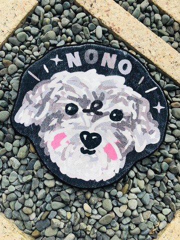 獨家風格毛孩寵物插畫似顏繪 加厚絨毛暖暖地毯地墊客製化腳踏墊