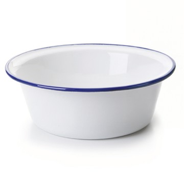 ibili 寬底琺瑯餐碗 16cm  藍色  1個